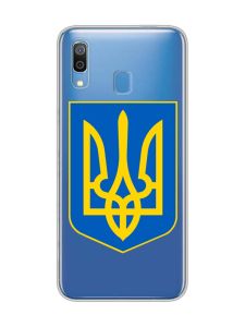 Прозорий чохол для Samsung Galaxy A30 (2019)/A20 (2019) :: Тризуб Україна (принт 256)