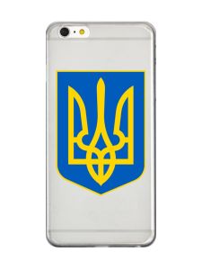 Прозорий чохол на iPhone 6+/6 Plus :: Тризуб Україна (принт 256)