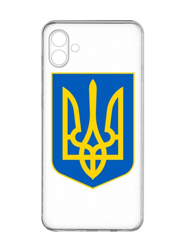 Прозорий чохол на Samsung Galaxy A04e/A042 :: Тризуб Україна (принт 256)