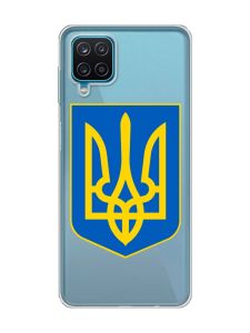 Прозорий чохол на Samsung Galaxy A12 4G :: Тризуб Україна (принт 256)
