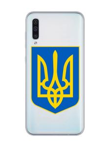 Прозорий чохол на Samsung Galaxy A50 (2019) A505 :: Тризуб Україна (принт 256)