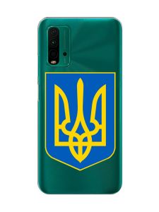 Прозорий чохол на Xiaomi Redmi 9T  :: Тризуб Україна (принт 256)