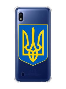 Чохол з потовщеними кутами на Samsung Galaxy A10 (2019)/A105 :: Тризуб Україна (принт 256)