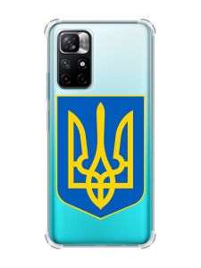 Чохол з потовщеними кутами на Xiaomi Redmi Note 11 4G :: Тризуб Україна (принт 256)