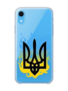 Прозорий чохол на iPhone XR :: Тризуб Полум'я (принт 257)