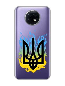 Прозорий чохол на Xiaomi Redmi Note 9T/Redmi Note 9 5G :: Тризуб Полум'я (принт 257)