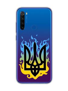 Прозорий чохол на Xiaomi Redmi Note 8T :: Тризуб Полум'я (принт 257)