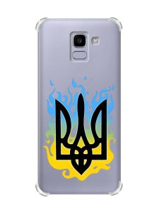 Чохол із потовщеними кутами на Samsung Galaxy J6 (2018) J600F :: Тризуб Полум'я (принт 257)