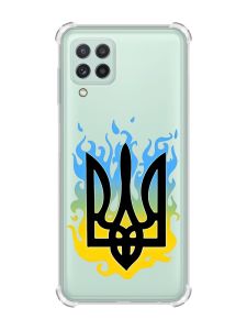 Чохол із потовщеними кутами на Samsung Galaxy A22 5G / A22s 5G :: Тризуб Полум'я (принт 257)