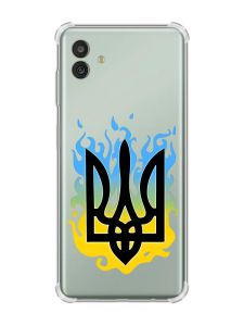 Чохол з потовщеними кутами на Samsung Galaxy M13 5G :: Тризуб Полум'я (принт 257)