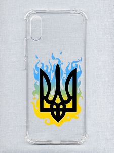 Чохол з потовщеними кутами на Xiaomi Redmi 9A :: Тризуб Полум'я (принт 257)