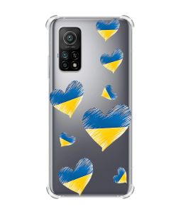 Чохол з потовщеними кутами для Xiaomi Mi 10T/Mi 10T Pro :: Сердечка. Україна (принт 258)
