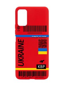 Матовий червоний чохол на Xiaomi Redmi Note 11 4G :: Авіаквиток Україна (принт 262)