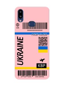 Матовий рожевий чохол на Samsung Galaxy A10s (A107) :: Авіаквиток Україна (принт 262)