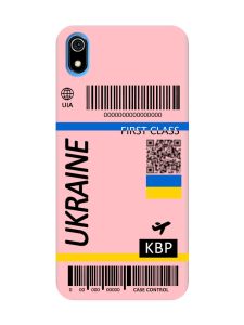 Матовий рожевий чохол на Xiaomi Redmi 7A :: Авіаквиток Україна (принт 262)