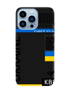 Матовий чорний чохол на Apple iPhone 13 Pro Max :: Авіаквиток Україна (принт 262)