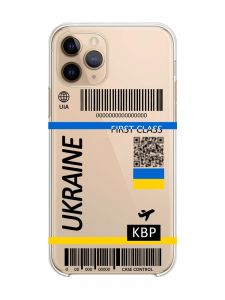 Прозорий чохол на Apple iPhone 11 Pro (5,8) :: Авіаквиток Україна (принт 262)