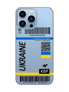 Прозорий чохол на Apple iPhone 13 Pro Max :: Авіаквиток Україна (принт 262)