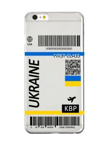 Прозорий чохол на iPhone 6+/6 Plus :: Авіаквиток Україна (принт 262)