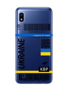 Прозорий чохол на Samsung Galaxy A10 (2019) A105 :: Авіаквиток Україна (принт 262)