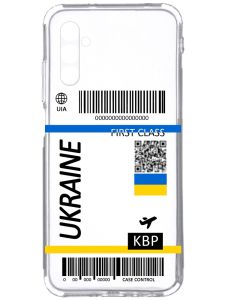 Прозорий чохол на Samsung Galaxy A34 5G/A346 :: Авіаквиток Україна (принт 262)