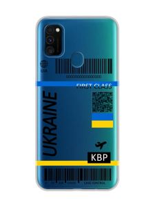 Прозорий чохол на Samsung Galaxy M30s/М21  :: Авіаквиток Україна (принт 262)