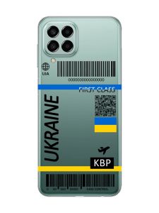 Прозорий чохол на Samsung Galaxy M33 5G :: Авіаквиток Україна (принт 262)