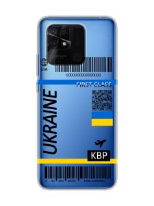 Прозорий чохол на Xiaomi Redmi 10C :: Авіаквиток Україна (принт 262)