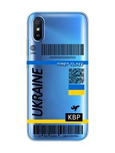 Прозорий чохол на Xiaomi Redmi 9A  :: Авіаквиток Україна (принт 262)