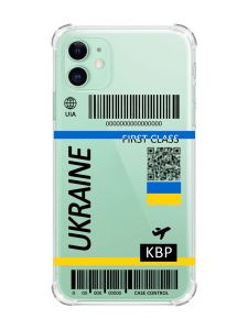 Чохол з потовщеними кутами на Apple iPhone 11 (6.1) :: Авіаквиток Україна (принт 262)
