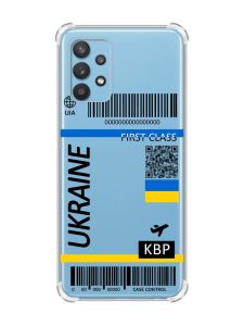 Чохол з потовщеними кутами на Samsung Galaxy A32 :: Авіаквиток Україна (принт 262)