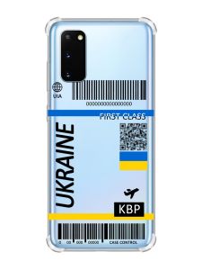 Чохол із потовщеними кутами на Samsung Galaxy S20 Plus :: Авіаквиток Україна (принт 262)