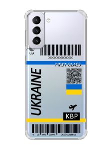 Чохол з потовщеними кутами на Samsung Galaxy S21 Plus :: Авіаквиток Україна (принт 262)