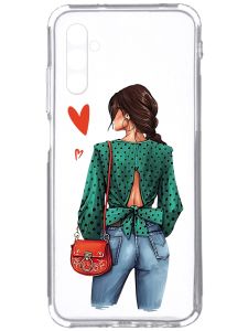 Прозорий чохол на Samsung Galaxy A34 5G/A346 :: Дівчина в зеленому (принт 224)