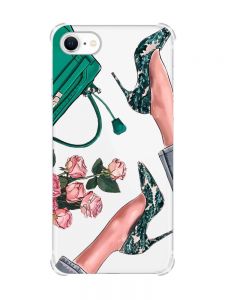 Чохол з потовщеними кутами на iPhone 7/ 7s/ 8/ 8s :: Туфельки і квіти (принт 225)