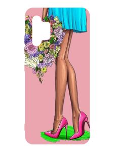 Матовий рожевий чохол на Samsung Galaxy A32 :: Квітковий настрій (принт 226)