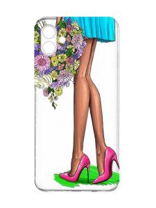 Прозорий чохол на Samsung Galaxy A04e/A042 :: Квітковий настрій (принт 226)