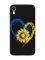 Матовий чорний чохол на Apple iPhone XR :: Серце з соняхом. Україна (принт 260)