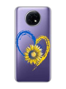 Прозорий чохол на Xiaomi Redmi Note 9T/Redmi Note 9 5G :: Серце з соняхом. Україна (принт 260)