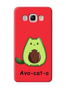 Матовий червоний чохол на Samsung Galaxy J5 (2016) J510 :: Котик Авокадо (принт 306)