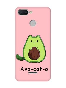 Матовий рожевий чохол на Xiaomi Redmi 6 :: Котик Авокадо (принт 306)