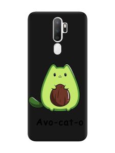 Матовий чорний чохол на Oppo A5 :: Котик Авокадо (принт 306)