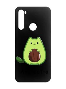 Матовий чорний чохол на Xiaomi Redmi Note 8 :: Котик Авокадо (принт 306)