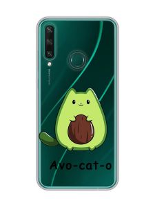 Прозорий чохол на Huawei Y6p :: Котик Авокадо (принт 306)