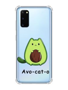 Чохол із потовщеними кутами на Samsung Galaxy S20 Plus :: Котик Авокадо (принт 306)