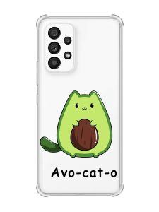 Чохол з потовщеними кутами на Samsung Galaxy A53 :: Котик Авокадо (принт 306)