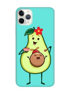 Матовий бірюзовий чохол на iPhone 11 Pro Max (6.5) :: Малюк Авокадо (принт 309)