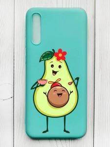 Матовий бірюзовий чохол на Samsung Galaxy А50 (2019) А505F :: Малюк Авокадо (принт 309)