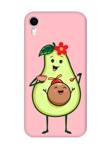 Матовий рожевий чохол на Apple iPhone XR :: Малюк Авокадо (принт 309)