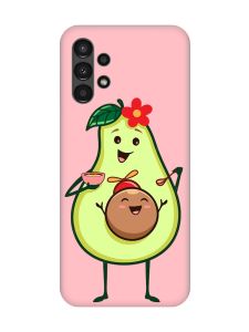 Матовий рожевий чохол на Samsung A13 4G :: Малюк Авокадо (принт 309)
